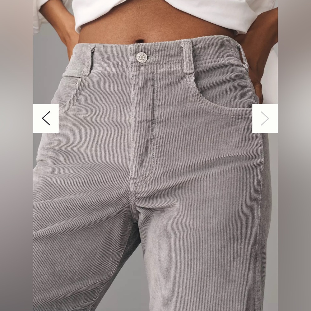Plus size Adi Mid-Rise Frayed Relaxed Flare Jeans by Pilcro: Corduroy Edition - Picture 3 of 7